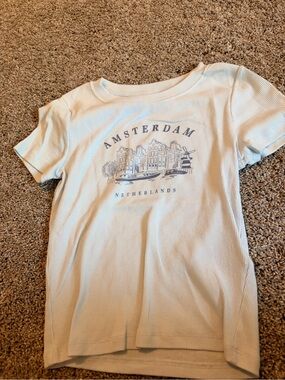 Amsterdam Graphic Kids Tee- Light Blue